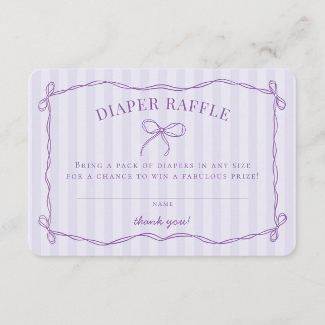 Carte D'accompagnement Brochure de Baby shower de la couche pourpre Coque (Devant)