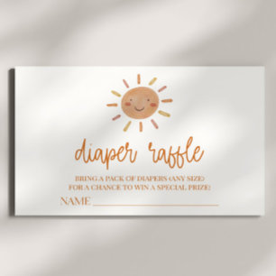 Carte D'accompagnement Brochure de Baby shower de soleil Boho Raffle