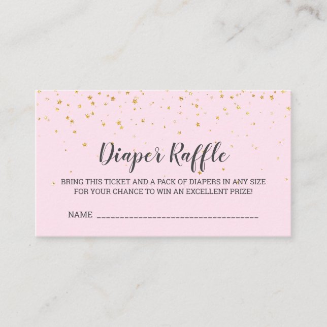 Carte D'accompagnement Brochure de Baby shower rose Confetti en or (Devant)