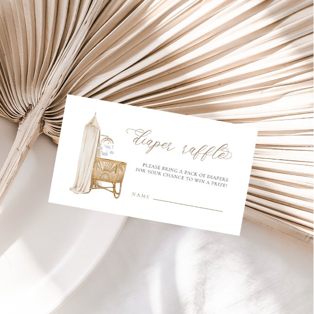 Carte D'accompagnement Brochure de Brunch Neutre Boho Bébé Brochure Raffl (Créateur téléchargé)