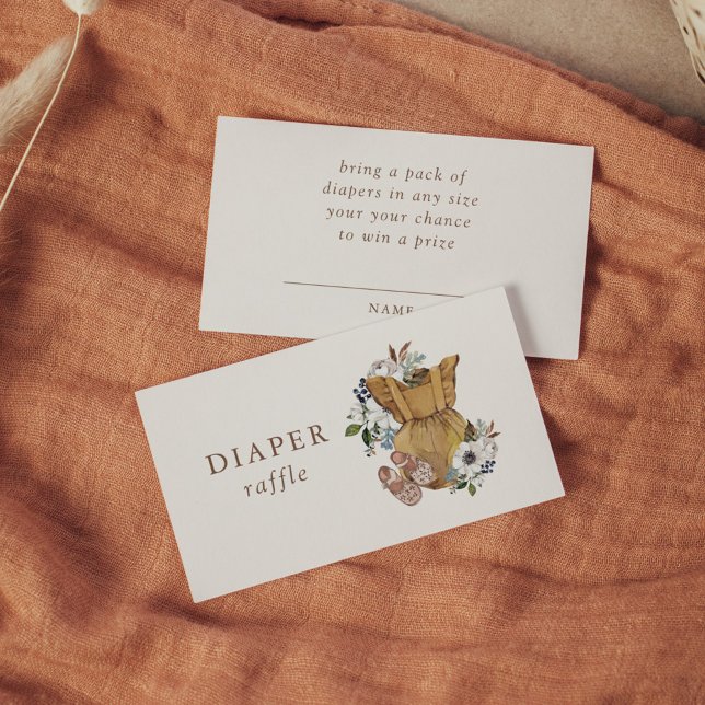 Carte D'accompagnement Brochure Neutral Boho Baby shower de couches (Créateur téléchargé)