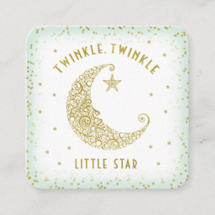 Carte D'accompagnement Brochure Raffle Twinkle Little Star Baby shower Mi