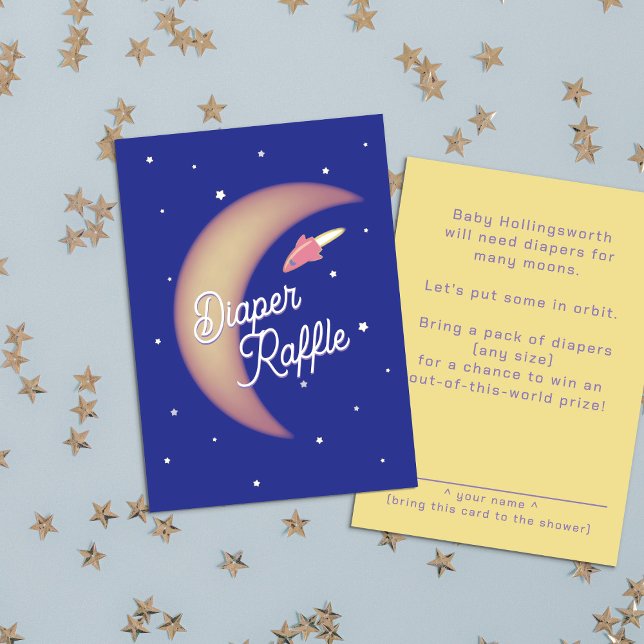 Carte D'accompagnement Brochure Roquette et Lune Roulette Rose et Bleu (Créateur téléchargé)