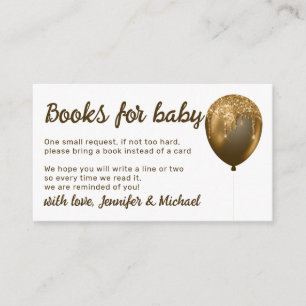 Carte D'accompagnement Bronze Balloon Sparkles Party Livres pour bébé