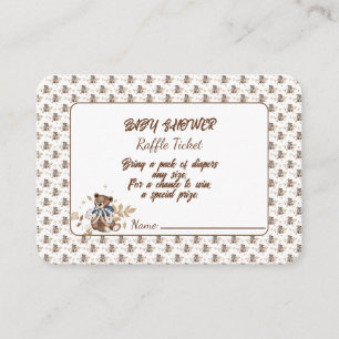 Carte D'accompagnement Brown Teddy Bear C'est un garçon ! Douche