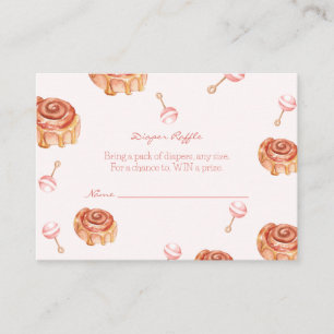 Carte D'accompagnement Brunch et fille Baby shower au gaufre