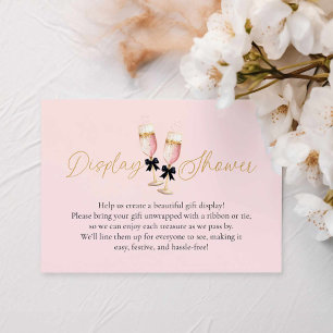 Carte D'accompagnement Brunch rose et mousseux Afficher douche
