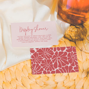 Carte D'accompagnement Brunch Super rose et rouge rétro