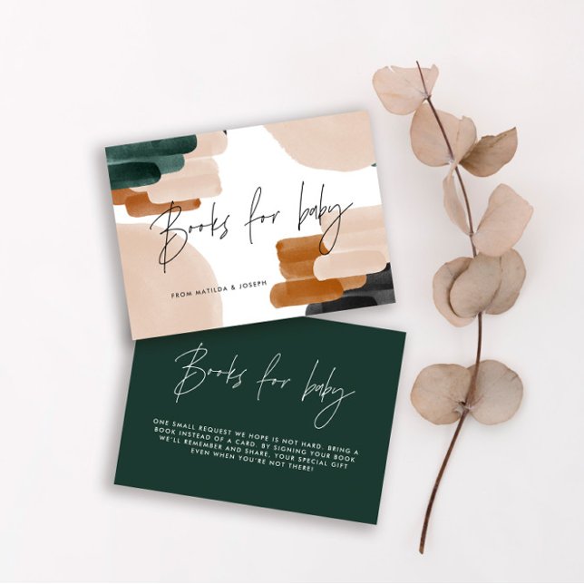 Carte D'accompagnement budget baby showers en terre cuite livres pour béb (Créateur téléchargé)