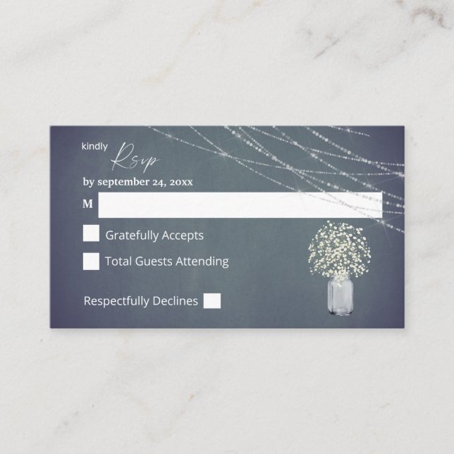 Carte D'accompagnement Budget Baby's Breath, BG Chalk 2SM Pas de réponse  (Devant)