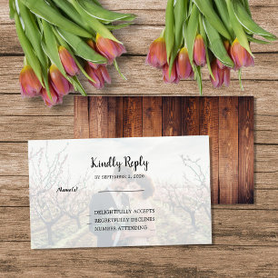 Carte D'accompagnement Budget de mariage photo Rustique RSVP