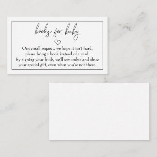 Carte D'accompagnement Budget "Livres pour bébé" Insertion