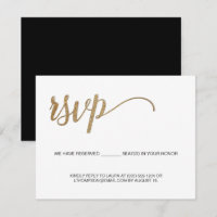 Budget Moderne Or Simple RSVP Siège Réservé