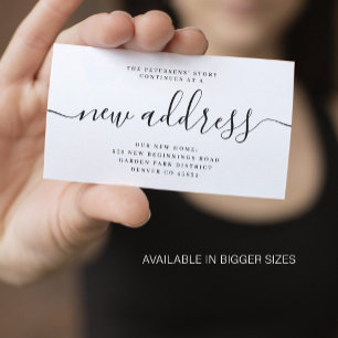 Carte D'accompagnement Budget nouveau script d'adresse déplacement faire-