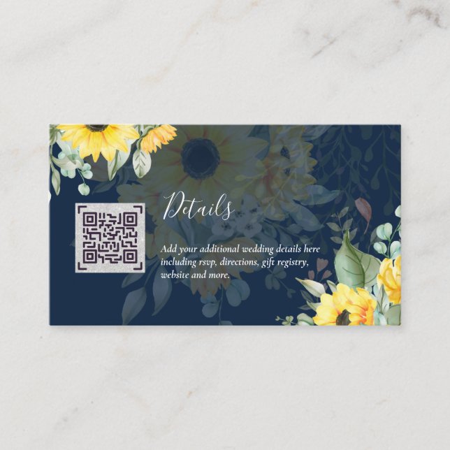 Carte D'accompagnement Budget QR Code Website RSVP Mariage de l'hôtel Dét (Devant)