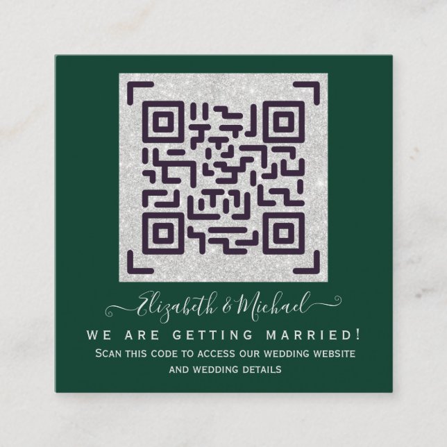 Carte D'accompagnement Budget QR Code Website RSVP Mariage de l'hôtel Dét (Devant)