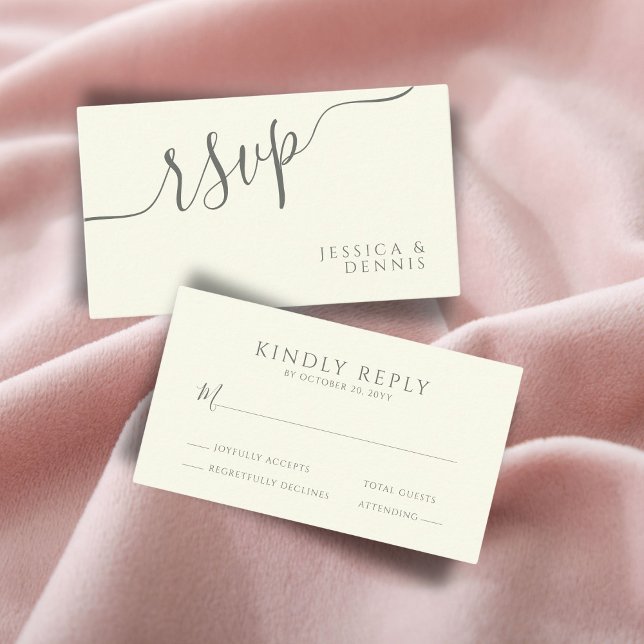 Carte D'accompagnement BUDGET Typographie Élégante Minimaliste Réponse Ma (Créateur téléchargé)