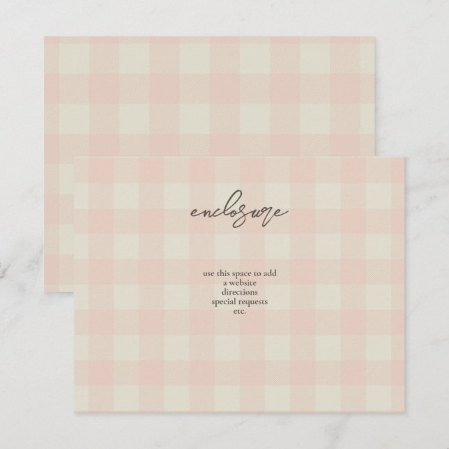 Carte D'accompagnement Buffalo Plaid (Devant / Derrière)