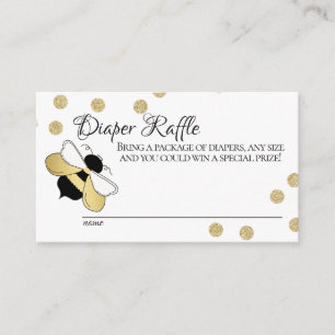 Carte D'accompagnement Bumble Bee Baby Diaper Raffle