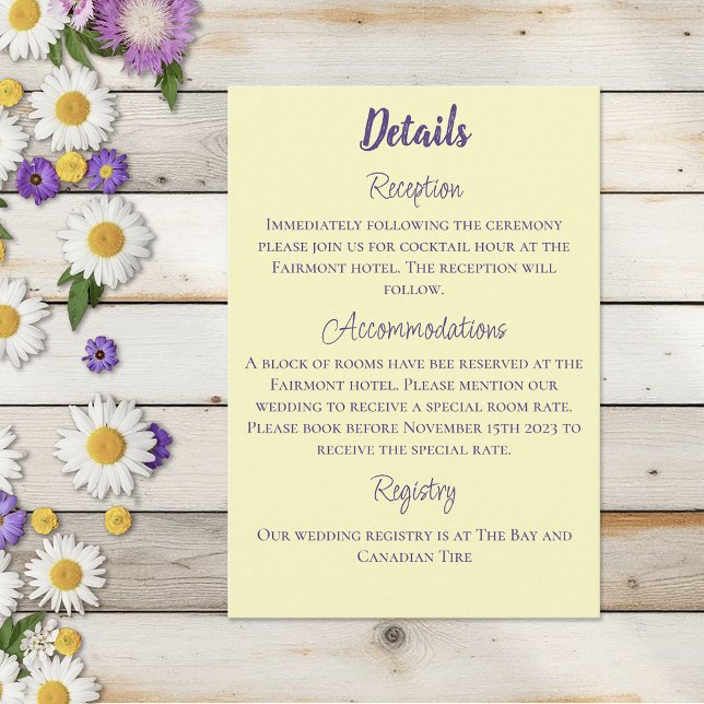 Carte D'accompagnement Bumblebebee Lavender fleur Jaune (Créateur téléchargé)