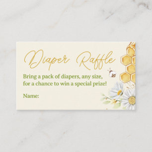Carte D'accompagnement Bumblebee Déchets Raffle Billet Jaune Baby shower