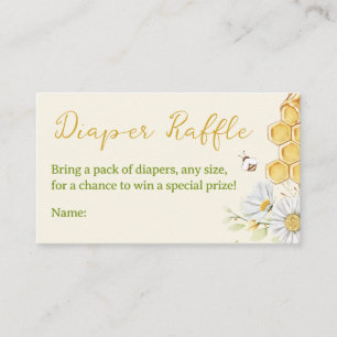 Carte D'accompagnement Bumblebee Déchets Raffle Billet Jaune Baby shower