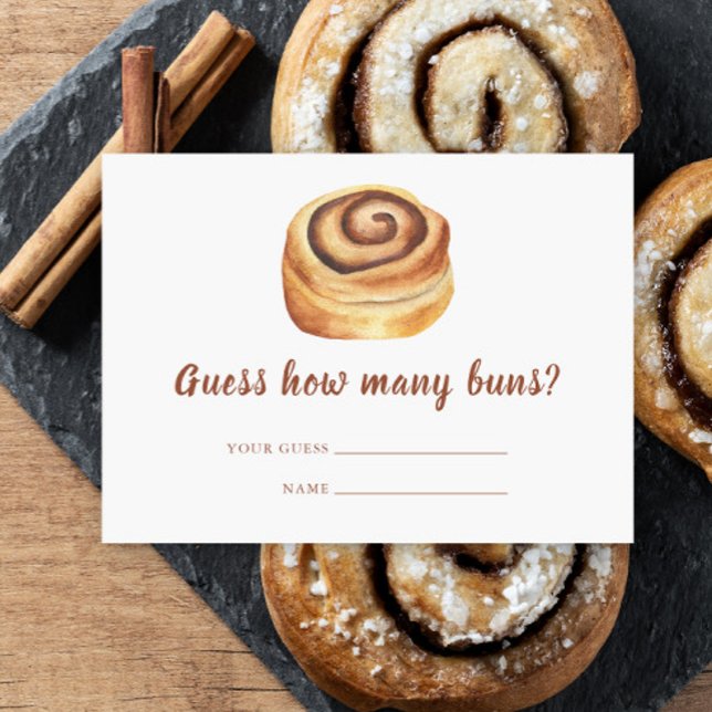 Carte D'accompagnement Bun Baby Shower Guess how many buns? (Créateur téléchargé)
