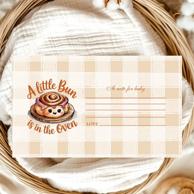 Carte D'accompagnement Bun dans le Baby shower four Note pour bébé (Créateur téléchargé)