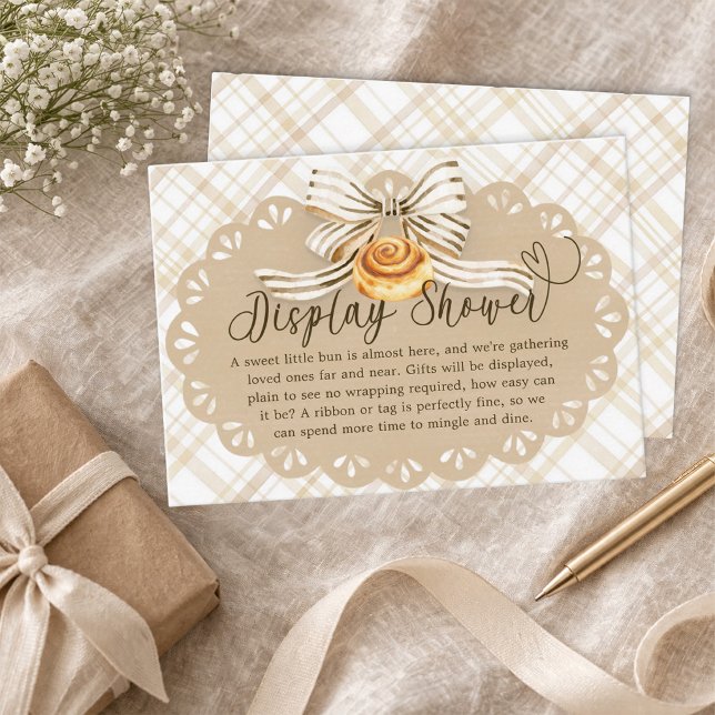 Carte D'accompagnement Bun in Oven Baby Shower Display Shower Card (Display Shower Insert)