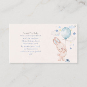 Carte D'accompagnement Bunny Baby shower Boy, Livres pour bébé
