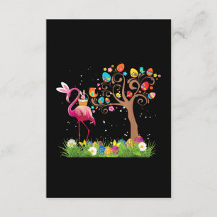 Carte D'accompagnement Bunny Flamingo Easter   Cute Flamingo Lovers