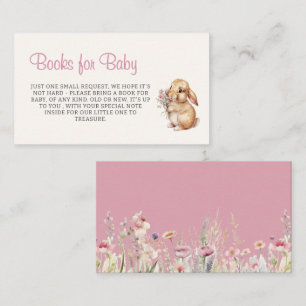 Carte D'accompagnement Bunny Fleur sauvage Pastel Livres Pour Bébé