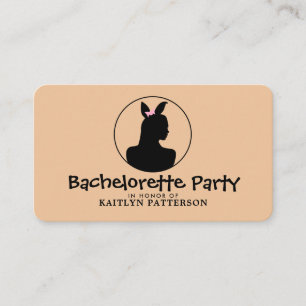 Carte D'accompagnement Bunny Girl, Élégant Bachelorette Party