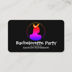 Carte D'accompagnement Bunny Girl, Élégant Bachelorette Party