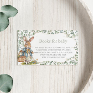 Carte D'accompagnement Bunny Girl Green Baby shower Demande de réservatio