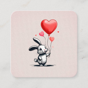 Carte D'accompagnement Bunny Love Balloons Valentine's card