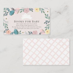 Carte D'accompagnement Bunny Pink Floral Girl