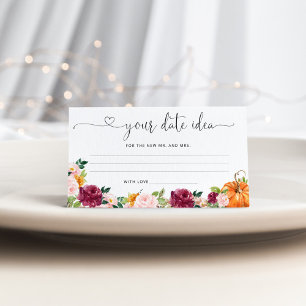 Carte D'accompagnement Burgundy Date nuit idées. Date jar