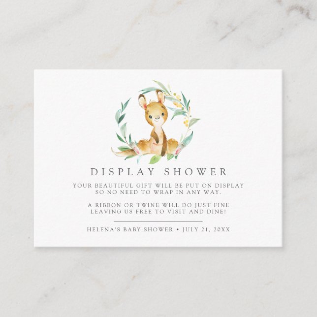 Carte D'accompagnement Bush Baby Kangaroo Baby shower Écran cadeau (Devant)