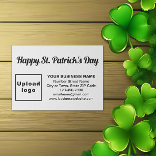 Carte D'accompagnement Business Saint Patrick Salutation sur blanc