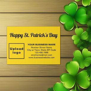Carte D'accompagnement Business Saint Patrick Salutation sur Jaune