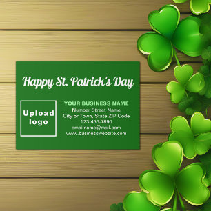 Carte D'accompagnement Business Saint Patrick Salutation sur le vert