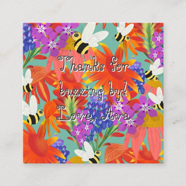 Carte D'accompagnement BuzzAmongBlooms_Enfants modifiables (Devant)