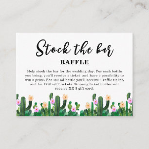 Carte D'accompagnement Cactus Approvisionnent le bar Baby Shower