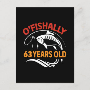 Carte D'accompagnement Cadeau d'anniversaire drôle de 63 ans papa pêcheur