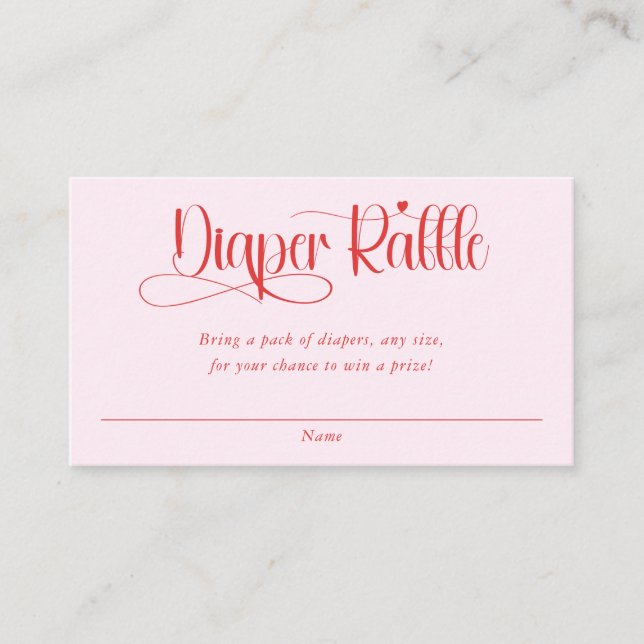 Carte D'accompagnement Cadeau de couche pour bébé fille à la Saint-Valent (Devant)