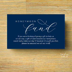 Carte D'accompagnement Cadeau de Lune de Miel de Mariage, Une Note sur le