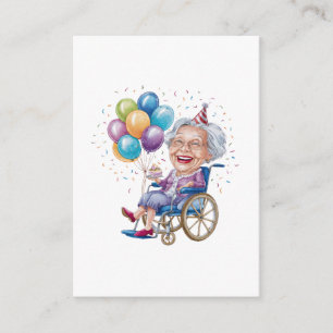 Carte D'accompagnement Cadeau drôle d'anniversaire pour grand-mère âgée p