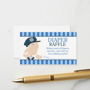 Carte D'accompagnement Cadeau pour bébé Policier Fête prénatale pour bébé