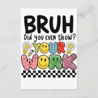 Cadeau pour Enseignant | Bruh Votre Travail